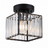 Arlo black crystal flush mount ceiling light on a white background